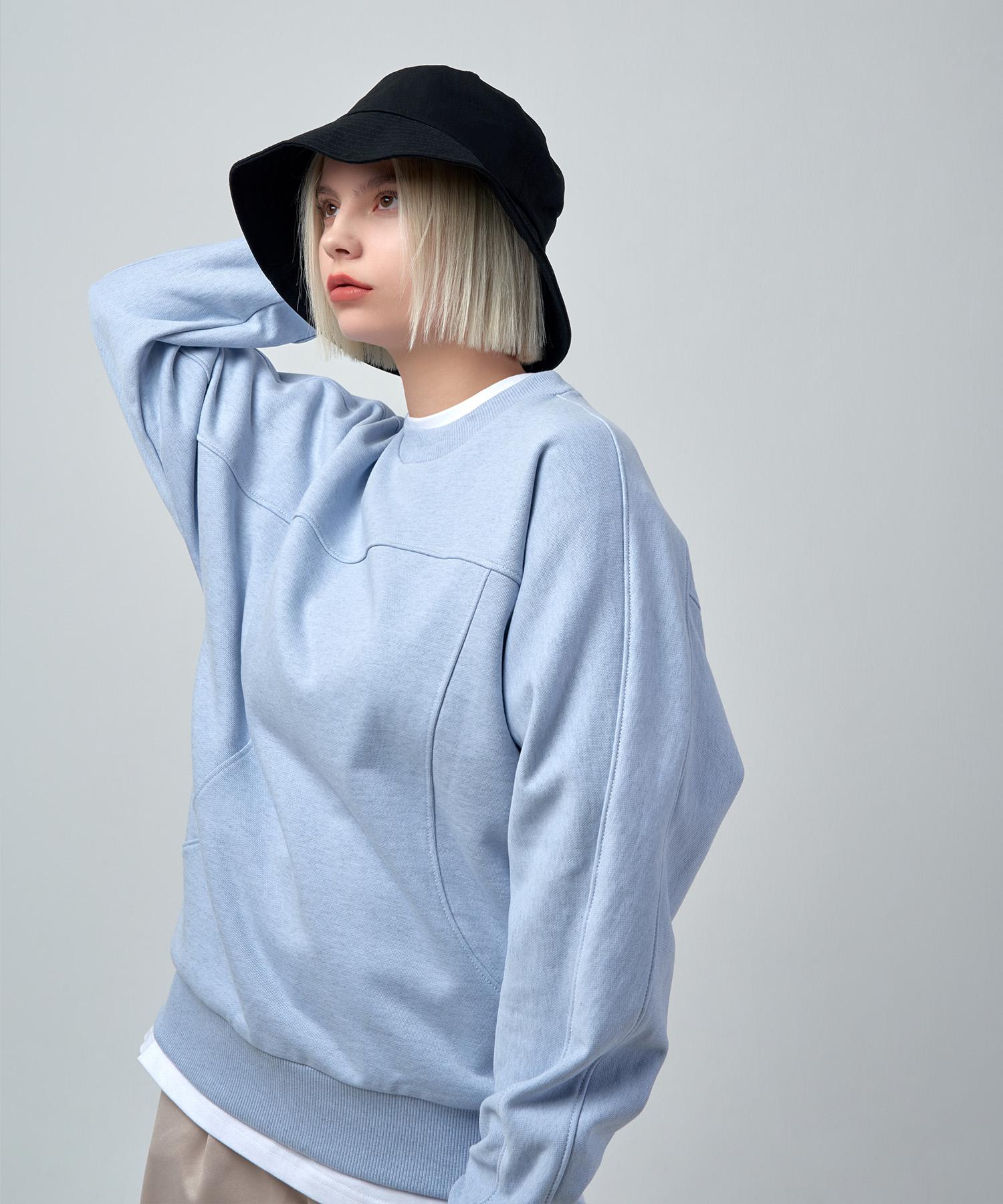 Ssql Унисекс Вышитая толстовка Kiz_01_M.Blue_Средняя Sky Blue/Medium