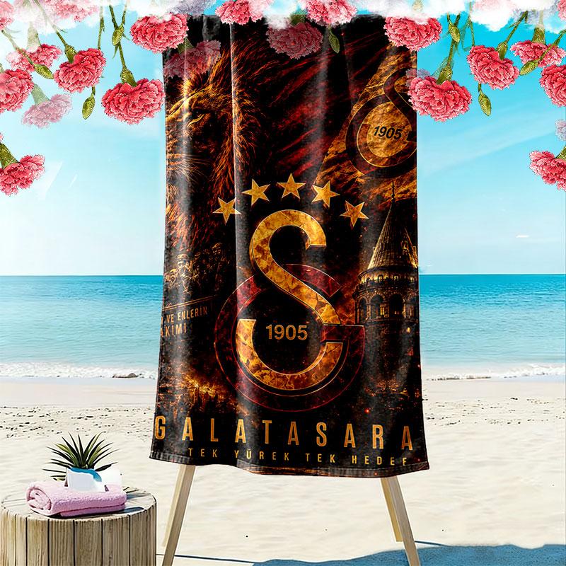 Galatasaray SK Players Print Beach Towel, Large Soft Quick Dry Towel for Beach Camping Swimming