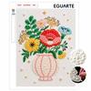 Beautiful Framed Pearl Painting Kit Colorful Flower Vase Design DIY 3D Bead Art Canvas Creative Wall Decor Gift for Adults