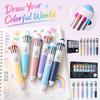Multicolor Ballpoint Pens for Writing and Drawing, Assorted Colors For, School and 1ml