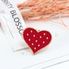 2Pcs/Set Red Heart Shaped Brooches Couple Best Friends Enamel Pins Metal Badges Clothes Backpack Lapel Pin Fashion Jewelry Gifts