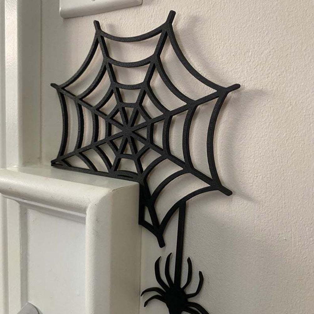 Halloween Door Corner Sign Wooden Witch Spider Halloween Decor Halloween Witch Sign Fall Decor