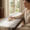 Lace Table Runner, Vintage Lace Dining Table Runner, Non Slip Coffee Table Runners, Waterproof Oil-Proof Table Runner with Exquisite Lace for Dining