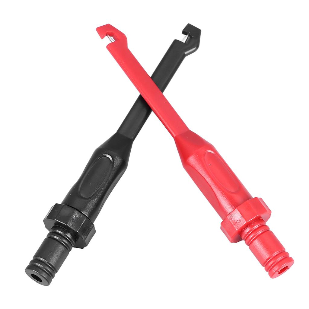 2Pcs Test Hook Clip Banana Plug 4mm Probe Multimeter Accessories Black Red for Measurement Testing
