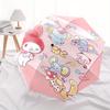 My Melody,Anniversary Automatic Folding Umbrella Simple 8 Rib Design, Bright Cartoon Pattern, Durable Iron Frame, Suitable For Travel, Outdo