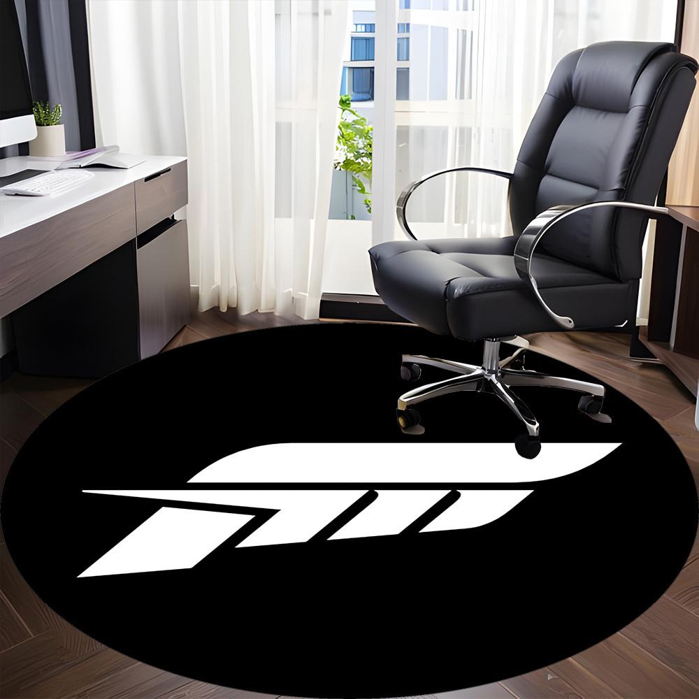 1pc Forza Horizon Office Round Area Rug, Indoor Mat Suitable For Office,Bedroom Living Room Home Decor, Room Deco A0926044