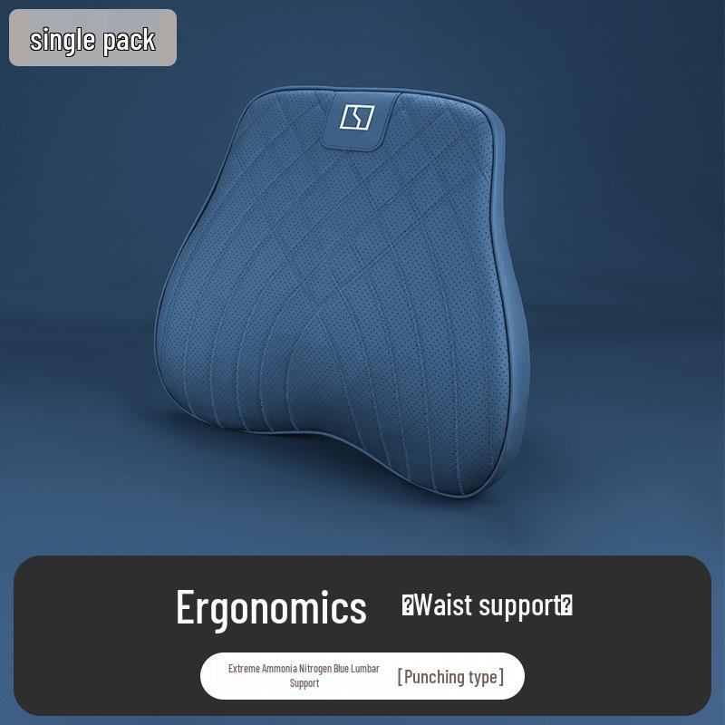 Zeekr 007/001 Car Headrest & Lumbar Support: Original Nitrogen Blue Neck Pillow & Interior Decoration.
