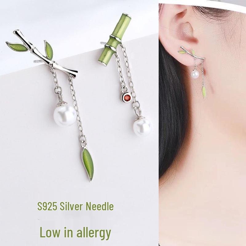 Korean Style Exquisite Butterfly & Flower S925 Silver Stud Earrings - Cute for Students & Trendy Online