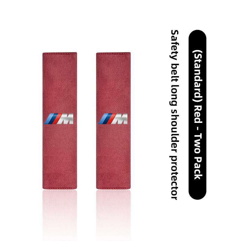 2pcs Suede Car Seat Belt Shoulder Protective Cover For BMW E46 E90 E60 F30 F10 E39 E36 F20 G20 G30 E92 E87 E91 X5 E70 F11 E30 X4 XR1