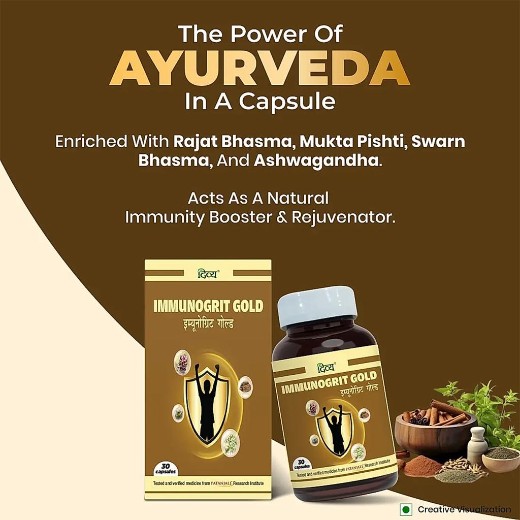 Patanjali Divya Immunogrit Gold Capsule 30 N 18gm