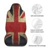 Retro British Flag Car Seat Cover Anti Fouling Convenient Protective Cover 2-piece Patriotic Theme Seat Protective Cover