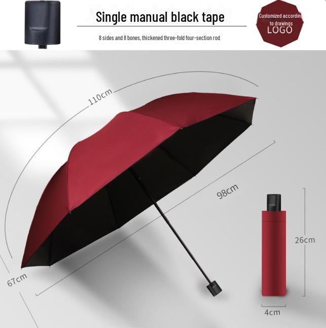 Parapluie pliant automatique pour femme avec protection UV et logo