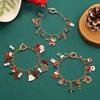 Fashion Christmas Elk Socks Snowman Christmas Tree Pendant Bracelet
