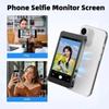 Magnetic Selfie Monitor Screen Wireless Phone Vlog Selfie Screen Magnetic Mount Phone Rear Camera Selfie WiFi Bluetooth Connection for Selfie Live