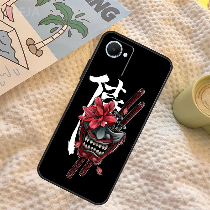 Samurai Oni Mask Case For Realme C71 C75 C61 C53 C55 C33 C63 C51 C65 C67 11 12 13 14 Pro Plus GT6 GT7 15 Pro