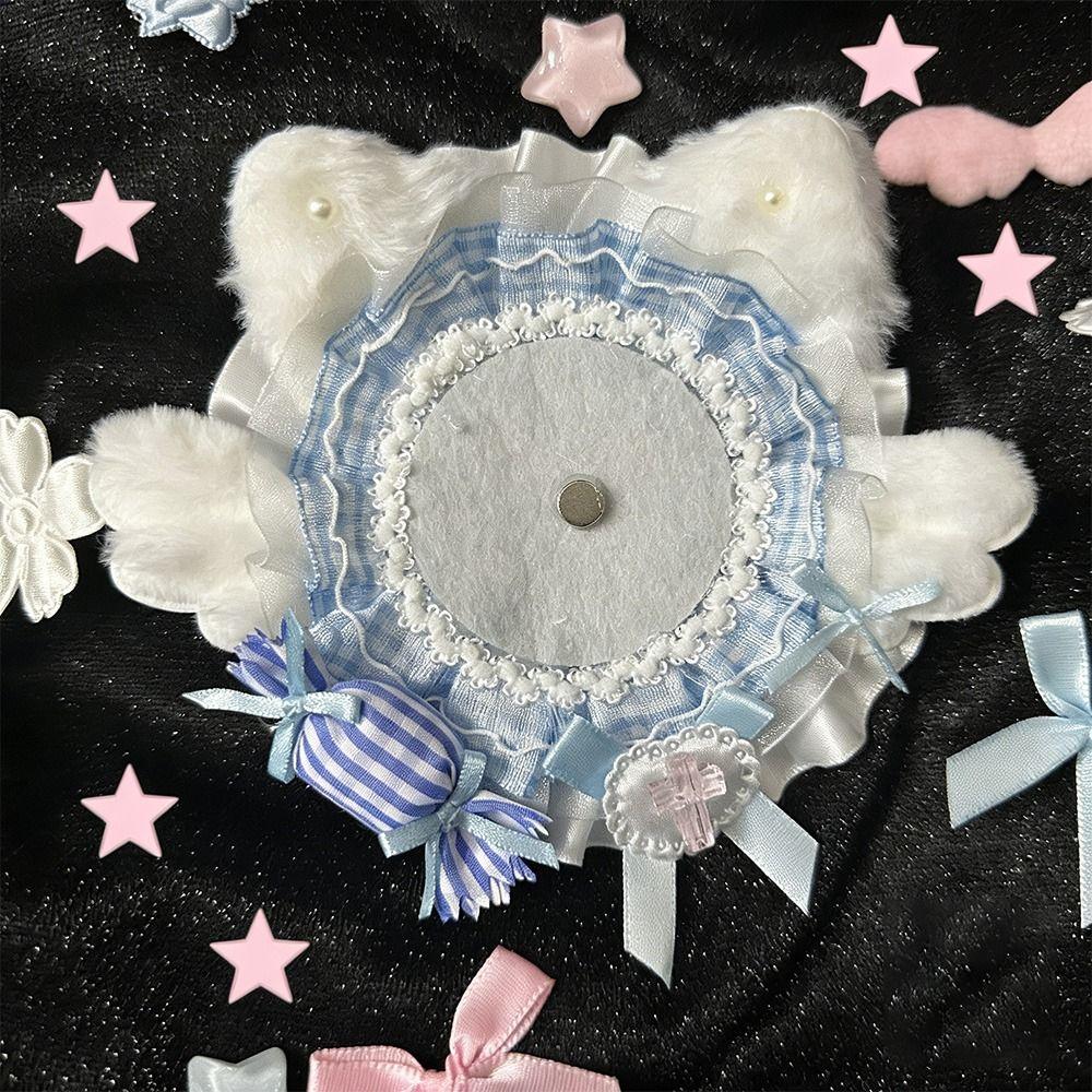Flower Wings Badge Display Base Plush Cat Ear Pins Tray Cute Badge Holder Anime Badge Decoration