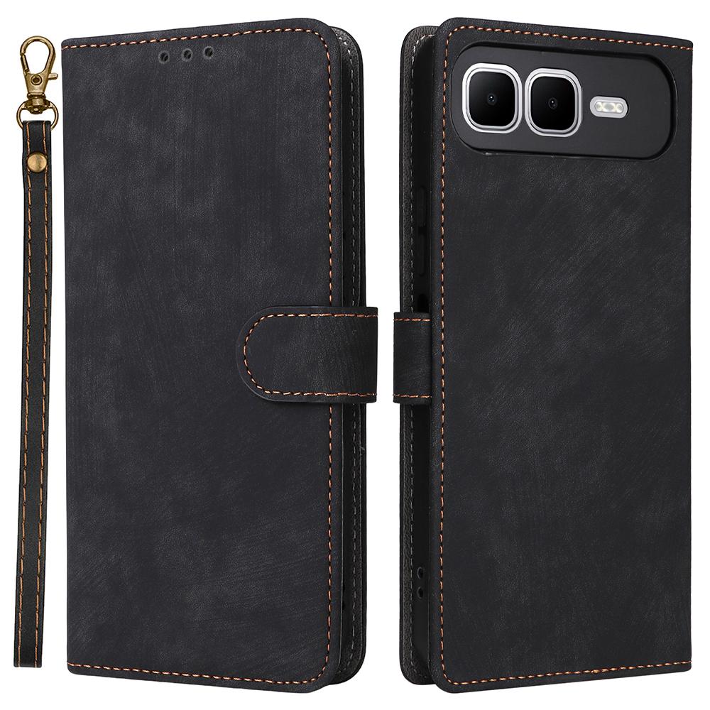 For Infinix Smart 10 Plus Case Wallet RFID Blocking PU Leather Phone Cover Stand with Strap