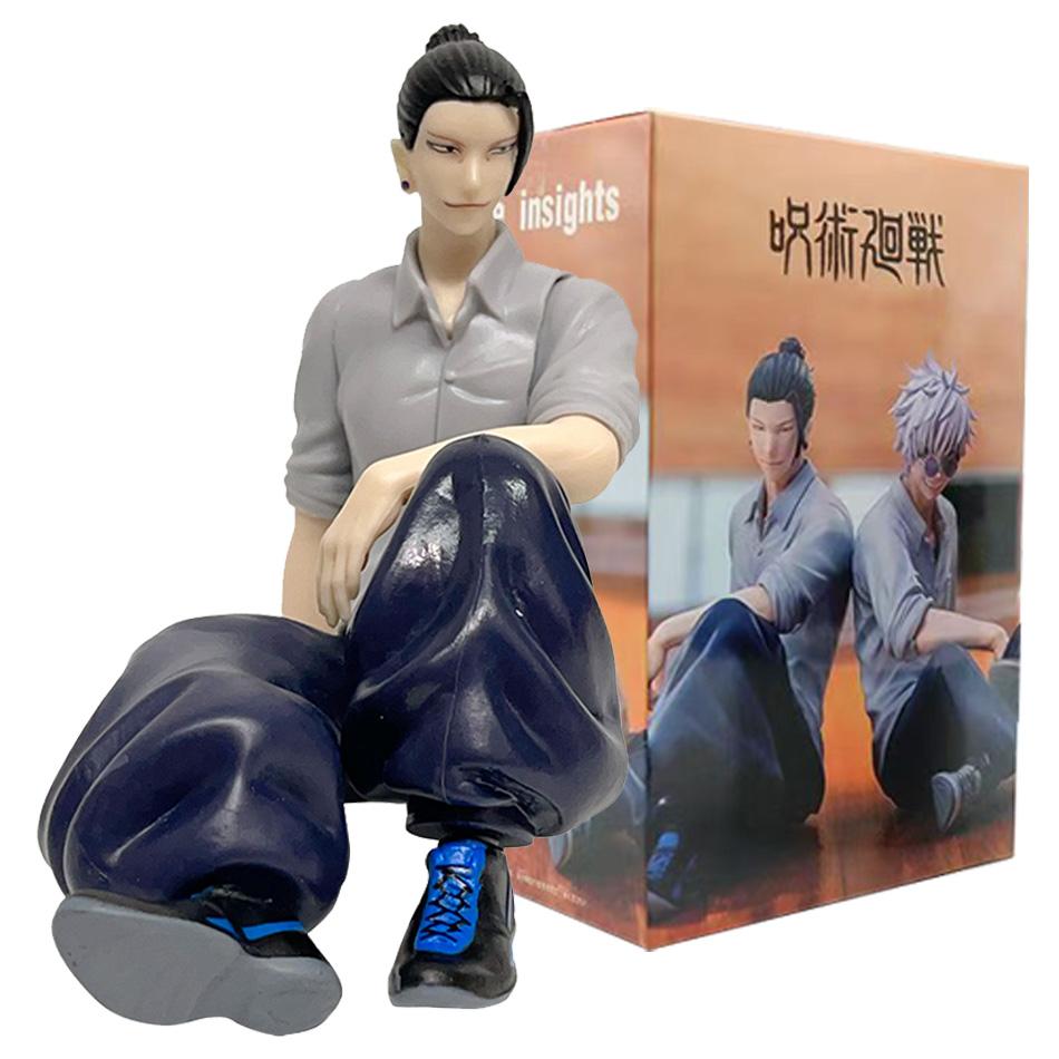 Gojo Satoru Statue Figure Geto Suguru Sitting Posture Action Figures Prison Realm Anime Model Pvc Ornament Toys