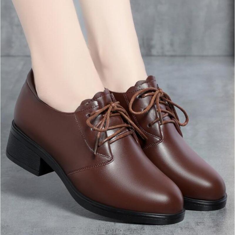 Spring Autumn Fashion New Women Shoes Round Toe Banquet Women Thick Heels Solid Color Straps Daily Elegant and Comfortable Pumps
