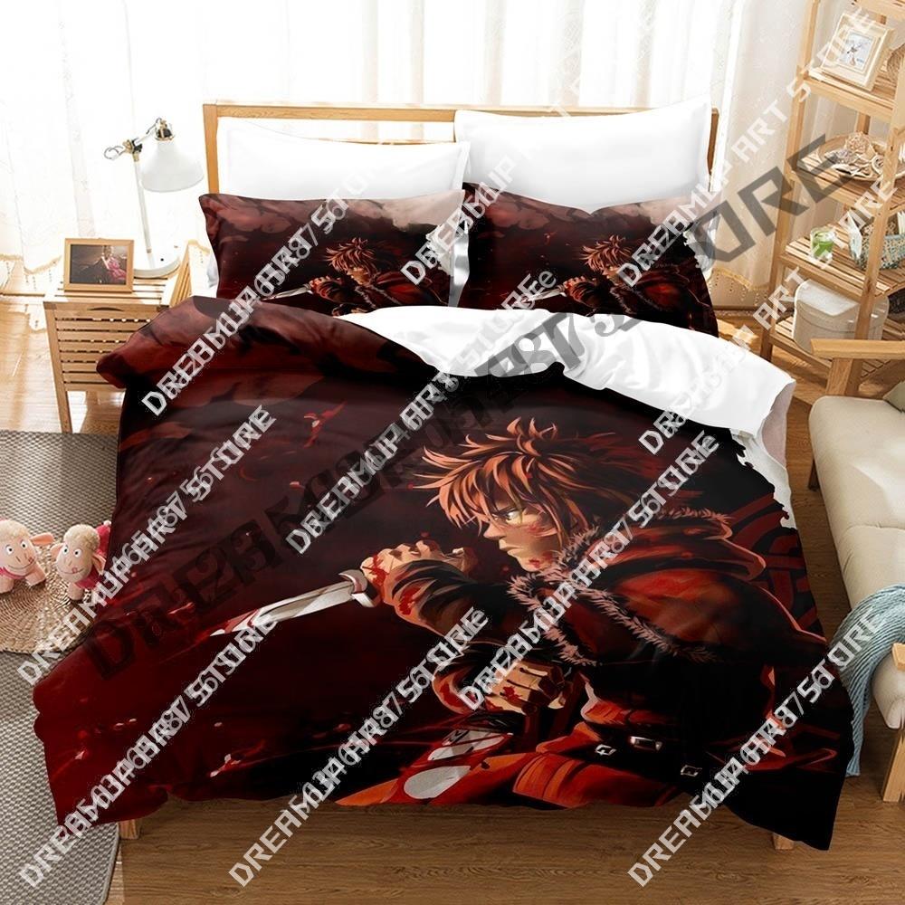 3D Print VINLAND SAGA Bedding Set Single Twin Full Queen King Size Bed Set Aldult Kid Bedroom Duvetcover Sets 3D Anime