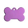 Cheap Multicolor Aluminum Dog Collar Tags Custom Logo Bone Shape Features Lights Solid Pattern Material