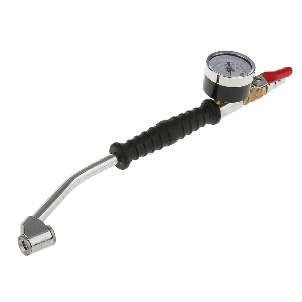1Pcs Tire Maintenance Air Tire Inflator 220PSI 30cm Tire Maintenance Tool Valved Compressor Tire Pressure Gauge