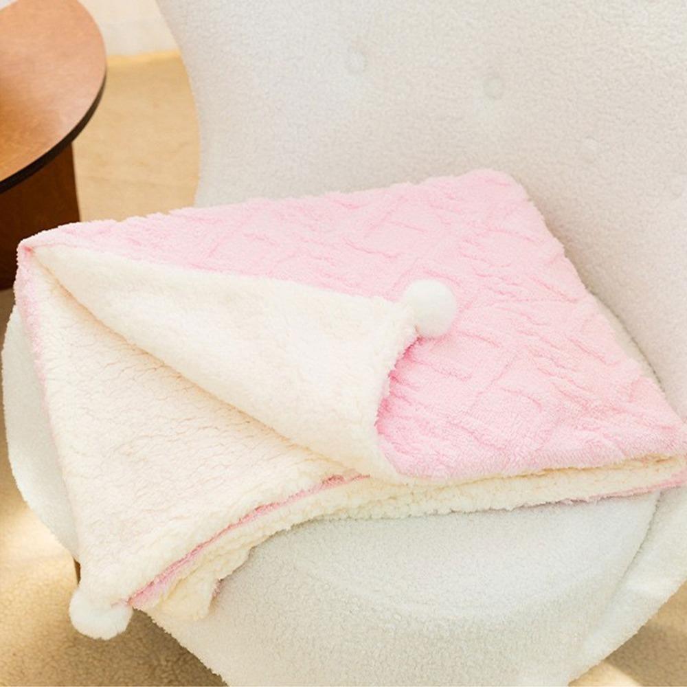Double Layer Thicken Dog Cat Blanket Soft Warm Plush Pet Throw Blanket Pet Blanket for Sleeping