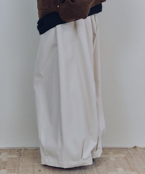 Mallen Unisex Tuck Balloon Pants Cream