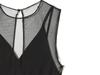 2025 Winter European & American Style Elegant Little Black See-through Dress