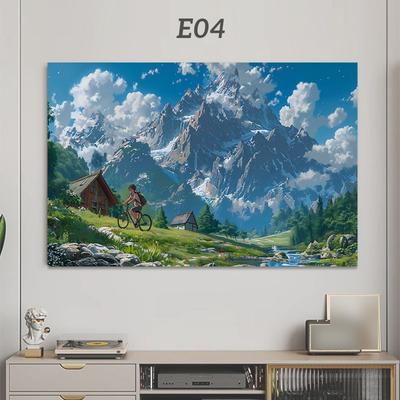 Scenery Printing TV Hood Dust-Proof Cover Universal Household Hanging TV Protector Thicken High Elastic Screen LCD Dust Cover