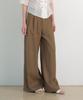 Biyul Linen Half Banding Wide Slacks