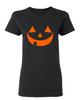 Pumpkin Face Sarcastic Novelty Graphics Funny Womens T-Shirt