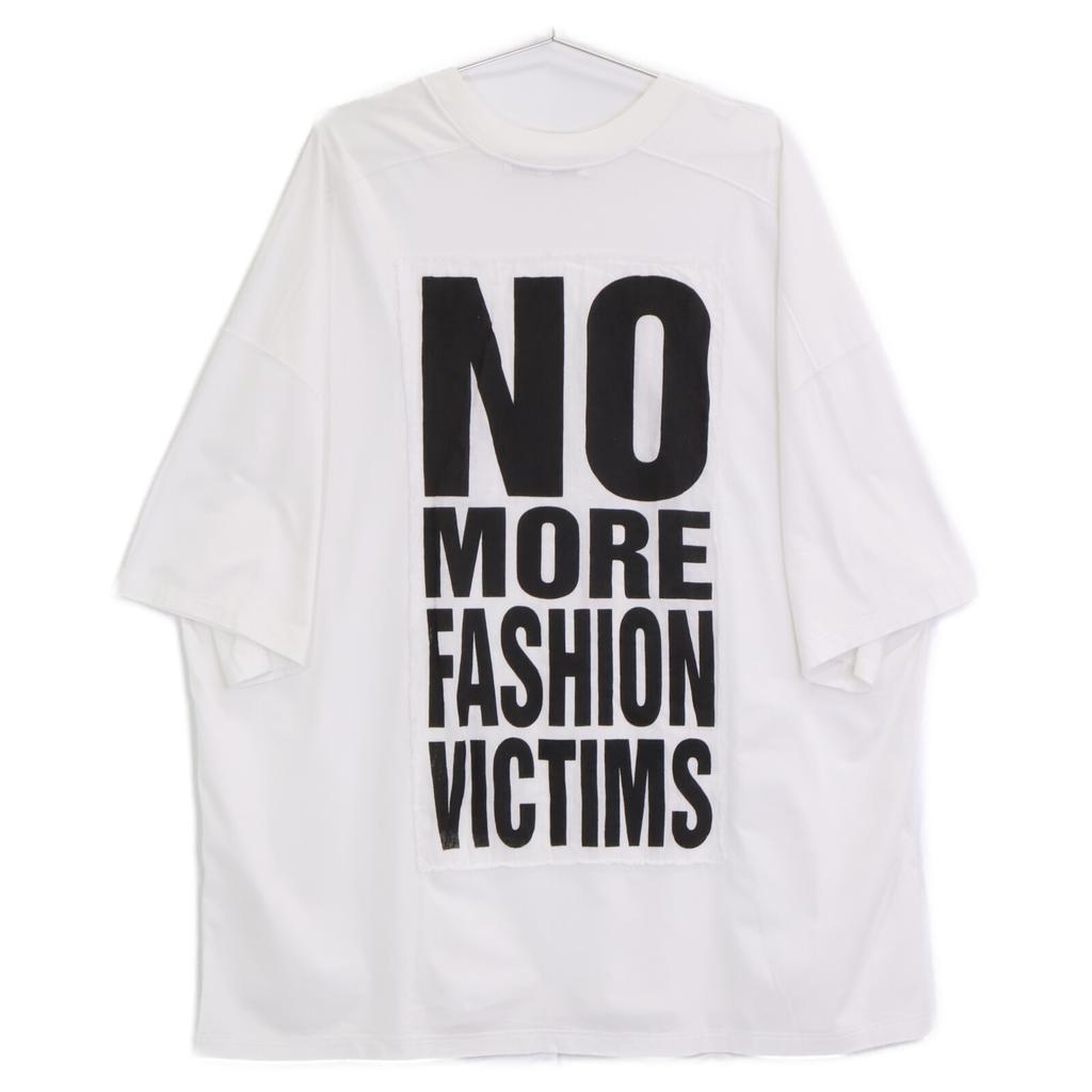 KATHARINE HAMNETT [Excellent Condition/24Stainless Steel] 24S-KHT-04 INSIDE OUT SLOGAN TEE Short Sleeve T-Shirt/ Tops XL whiteUsed