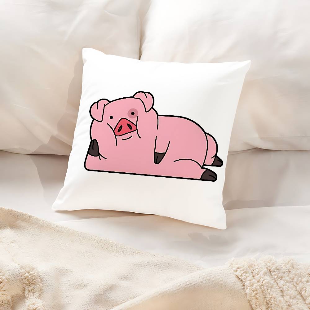 Cute Pig Pillow Case Throw Pillow Cover Nordic Vintage Style Cushion Covers Home Living Room Sofa Couch Seat Decor