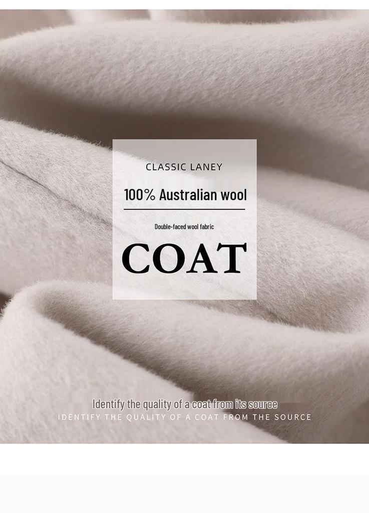 2025 Autumn/Winter Women's Thickened Mid-Length Korean Style Cashmere Wool Coat