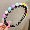 Summer Cartoon Wave Headband Children'S Candy Color Headband Hairpin Bangs Broken Hair Finishing Artifact Girls Hair Accessories Women
