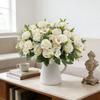 Floral Arrangements Fake Rose Real Touch Rose Bouquet Lifelike Silk Flowers  Party Centerpieces