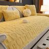 Shu Cotton Velvet Sofa Cushion Winter Thickened Plush Sofa Cover New  Cream Wind Non-Slip Sofa Cover Cloth Towel