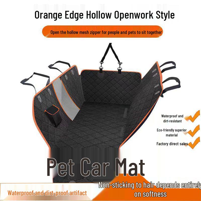Pet Car Seat Cover & Dog Bed: Anti-Stain Back or Front Seat Protector for Medium & Large Dogs