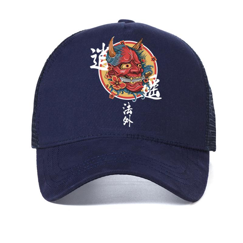 Men Hip Hop hat Japanese Harajuku Cartoon Monster Baseball Cap Summer cool Leisure Trucker hats Women Breathable Mesh hat