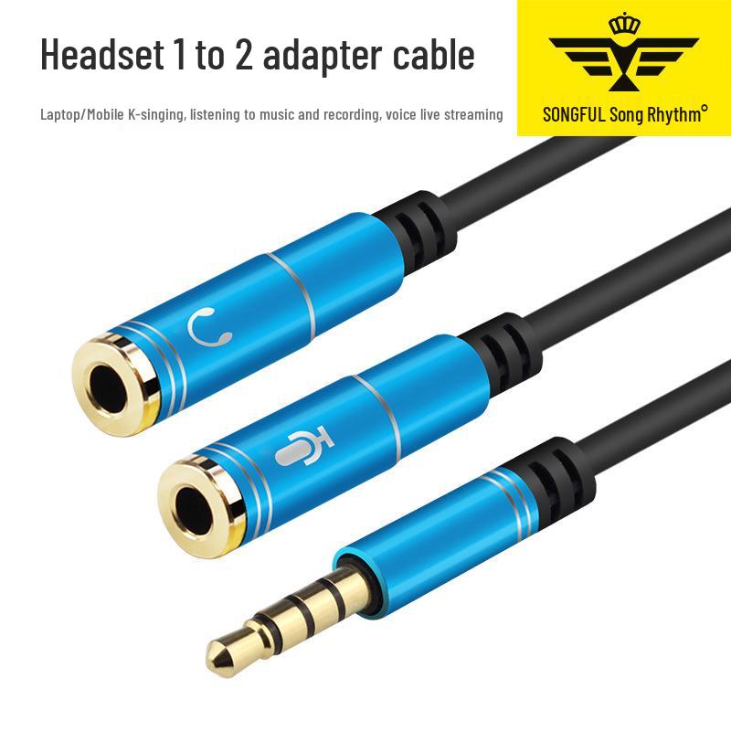 3.5mm Headset-to-Headphone Dual Adapter Cable