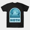 Men Black Print T-shirt Hoth - Geometric And Minimalist Series No-Cut Transfer Paper Print Cotton Tshirt