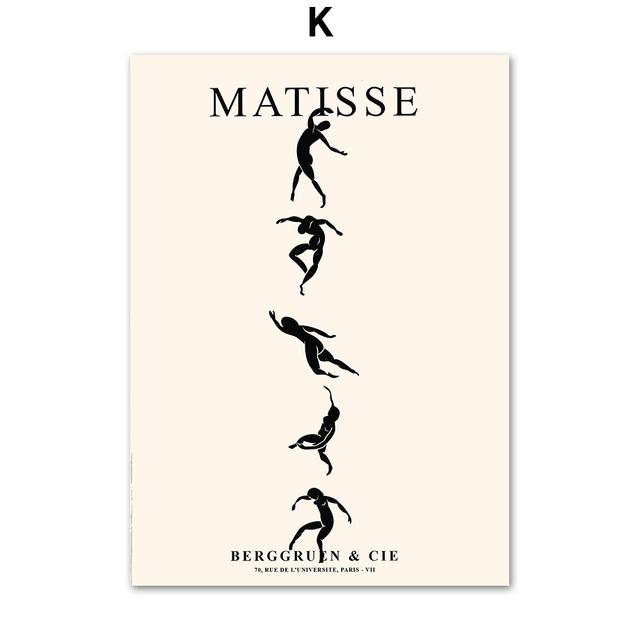 Matisse Art Poster Canvas Painting Abstract Line Art Wall Art Prints Minimalist Home Room Decor Interior Decor Pictures No Frame