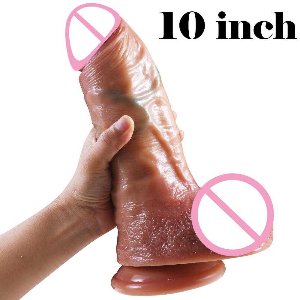 Dildo Super Enorme Giocattoli Sessuali Anali per Uomini Gay Lungo 10 Pollici Spesso 3 Pollici Dildo da Donna Pene Realistico Mostri Dildo Con Ventosa
