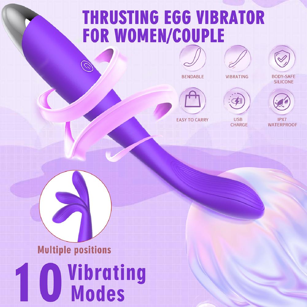 Vibrierender Stab für Frauen, Vaginalmassagestab, Klitorisstimulator, Brustmassagegerät, wasserdicht, einstellbare Frequenz, Sexspielzeug, Grün/Lila