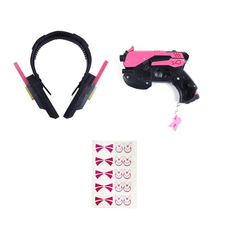 Spiel Overwatch Dva Cosplay Kostüme Strumpfhose Overall Perücke Kopfhörer Pistole Cosplay Requisiten Tattoo Aufkleber Anzug Frau Party Zentai Cos