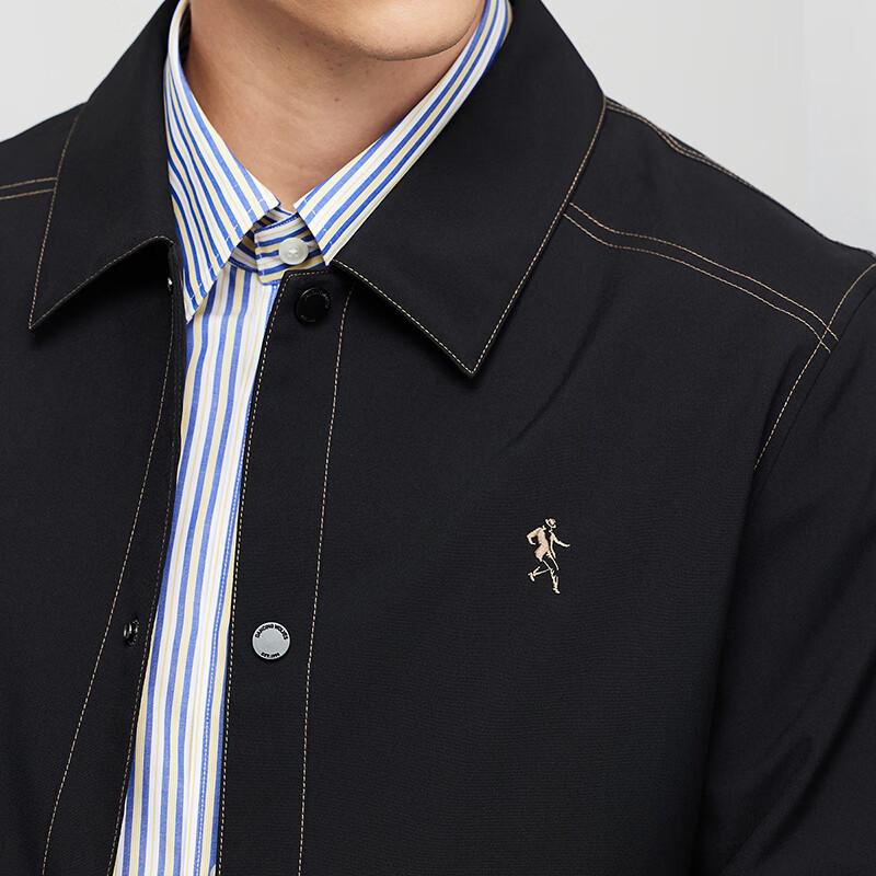 Dancing with Wolves Herren Jacke mit Ziernaht am Revers