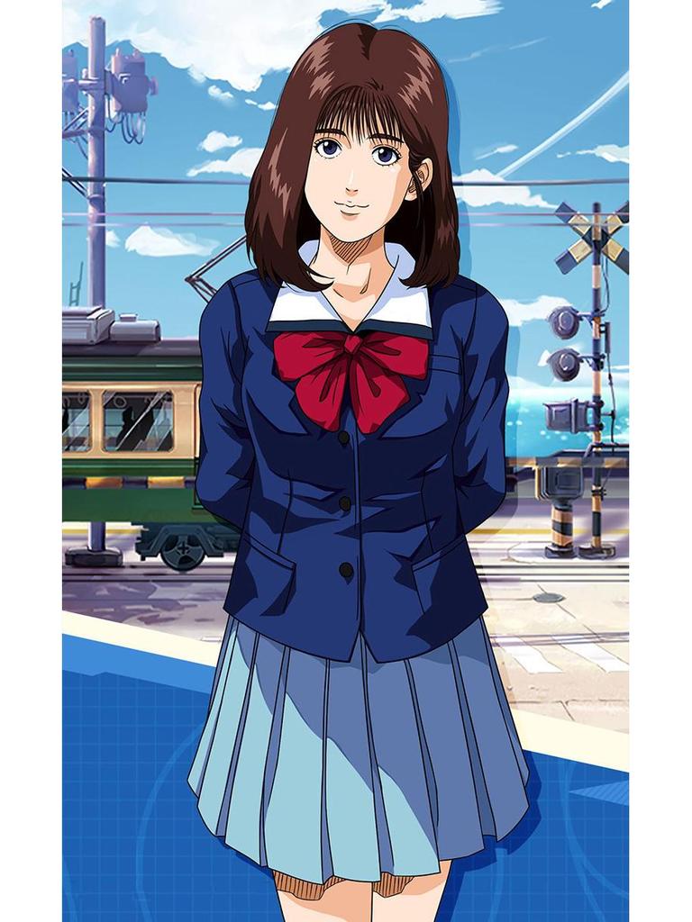 Slam Dunk Akagi Haruko School Uniform Cosplay Set: Women's Pleated Skirt & JK Top
