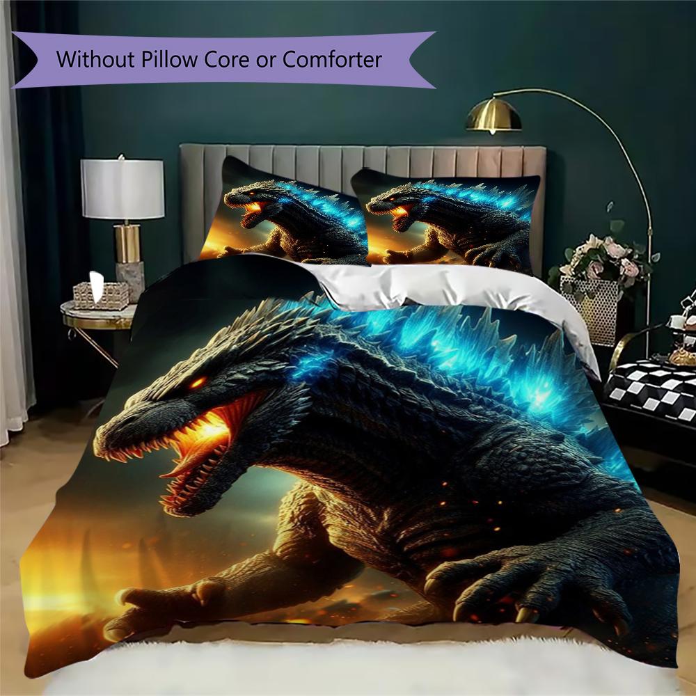 Giant Monster City Attack Bedding Without Core 1 Duvet Cover 2 Pillowcase Without Core Christmas Birthday Gift Bedding Set