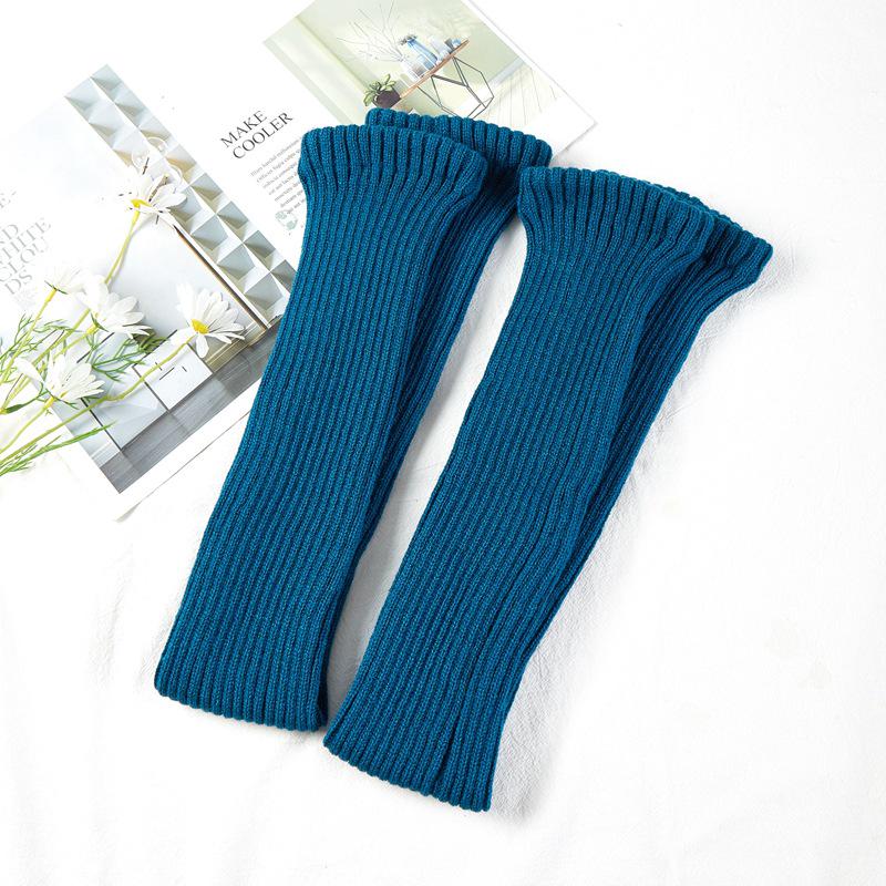 80cm Non-Slip Wool Knit Yoga & Dance Leg Warmers for Women - Autumn/Winter